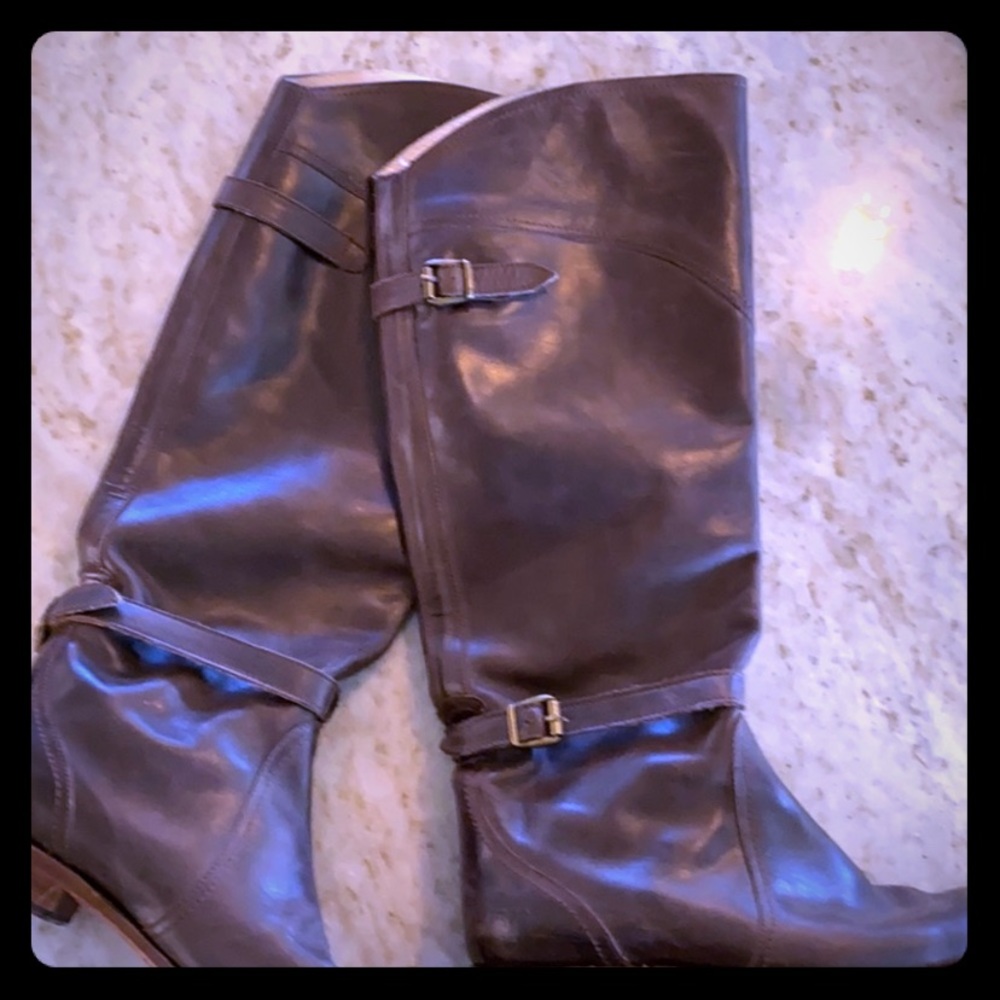 Frye high top boots (skinny calves needed)